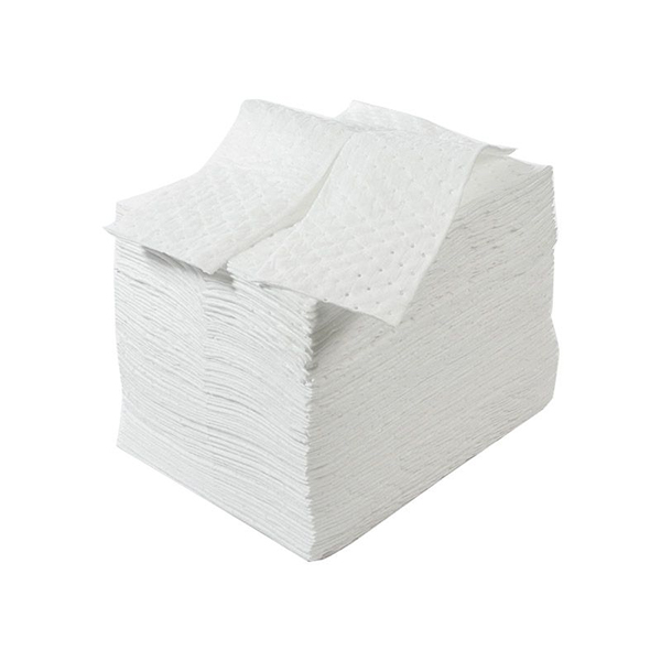 0.6L Oil & Fuel Absorbent White Pad Ideal for Factories & Workshops