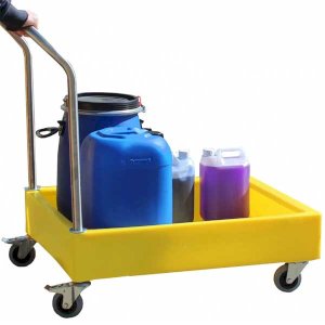 Yellow Polyethylene Drum Trolley